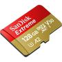 SanDisk 128GB Extreme microSDXC UHS-I Memory Card with Adapter - C10, U3, V30, 4K, A2, Micro SD - SDSQXA1-128G-GN6MA