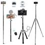 Phone Tripod, COMAN 3 in 1 Camera Tripod and Selfie Stick Tripod with Bluetooth Remote 57 inch Compatible with iPhone
