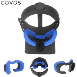 Covos VR Face Pad for Oculus Rift S Silicone Eye Cover, Rift S VR Cover Sweatproof Waterproof Lightproof Anti-Dirty Oculus Rift S Accessory