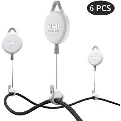 [Pro Version] KIWI design VR Cable Management, 6 Packs Retractable Ceiling Pulley System for HTC Vive/HTC Vive Pro/Oculus Rift S/PS VR/Microsoft MR/Samsung Odyssey VR Accessories (White)