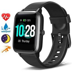 Blackview Smart Watch for Android Phones and iOS Phones, All-Day Activity Tracker with Heart Rate Sleep Monitor, 1.3" Full Touch Screen, 5ATM Waterproof Pedometer, Smartwatch for Men Women