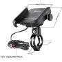 iMESTOU Waterproof Motorcycle Phone Holder USB Quick Charge 3.0 Socket Handlebar Phone Mount Charger Compatible with Samsung iPhone Cellphones