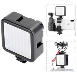 ULANZI W49 Pocket LED Video Light with 3 Cold Shoe Mounts 49 LED Bulbs Vlog Photo Fill Light on Camera for DJI OSMO Pocket Sony A6400 A6300 Canon DSLR Cameras Wedding Interview Macrophotography