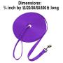 Hi Kiss Dog/Puppy Obedience Recall Training Agility Lead - 15ft 20ft 30ft 50ft 100ft Training Leash - Great for Training, Play, Camping, or Backyard