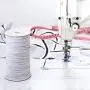 Elastic Bands for Sewing - 100 Yards 1/4 inch Elastic String for Masks - Braided White Elastic Band for Making face Masks and Crafts - High Elasticity Flat 6mm Wide Cord (1/4" 100 Yards)