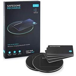 Safedome | Ultra Slim Rechargeable Bluetooth Tracker, Locator Finder Card - with a Lifespan of Over 8 Years, You’ll Never Lose Your Wallet, Purse, Phone, or Anything - Ever Again - 4 Cards / 2 Charger