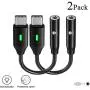 USB C to 3.5mm Dongle Adapter, Stouchi USB C Headphone Audio Jack Adapter Type C to 3.5mm Adapter (New Version)Hi-Fi DAC Chip for Note10, Note10+, Pixel 4/3XL/2XL, New iPad Pro, One Plus 7 2Pack-Black USB C to 3.5mm Dongle Adapter, Stouchi USB C Headphone Audio Jack Adapter Type C to 3.5mm Adapter (New Version)Hi-Fi DAC Chip for Note10, Note10+, Pixel 4/3XL/2XL, New iPad Pro, One Plus 7 2Pack-Black