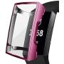 Compatible Charge 3 & 3 Se Case, Kmasic TPU Soft Accessory Protective Case Frame Full Cover Shell Charge 3 Screen Protector, Rose Pink
