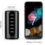 USB Charger, Multi USB Wall Charger : Jelly Comb Universal 6-Port Desktop USB Charging Station with Smart Identification for Phones, Tablets, Bluetooth Speakers and More (All Black)