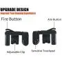PUBG Mobile Game Controller Triggers [2 Triggers+ 6 Keychains] for iOS/Andriod Phone,Joystick Sensitive Shoot Aim Fire Triggers for 4.5-6.5 inch Smartphone(Mini+AKM echicklow2)