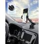 Mpow Dashboard Car Phone Mount, Windshield Car Phone Holder, 2 Suction Levels, Washable Gel Pad Compatible iPhone 11 Pro/Max/X/XS/XR/8Plus/8/7Plus/7/6Plus, Google, One Plus, Moto, Gray