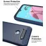Aliruke Case for LG K51 Case with Tempered Glass Screen Protector[2 Pack], Slim Shockproof TPU Bumper Cover Flexible Lightweight Protective Phone Case for LG K51/LG Reflect/LG Q51, Blue