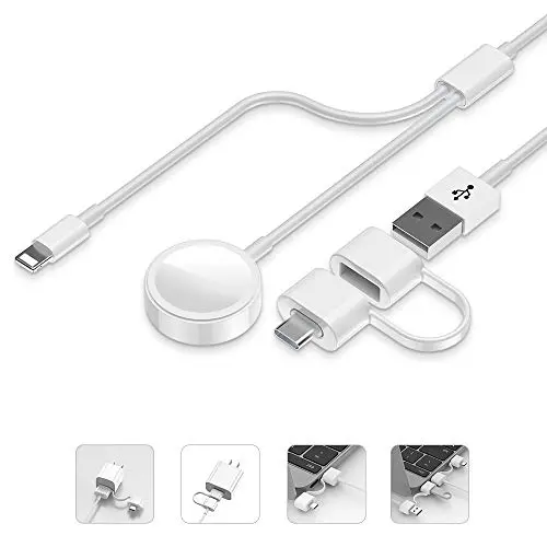(Update Version) WORDIMA 2in1 Watch Charger Cable MFi Certified Magnetic Wireless Portable Charging Cable Compatible for iWatch Series 5/4/3/2/1/& iPhone 12/11/Pro/Max/XR/XS/XS Max/X/6-8(USB A/C Port) (Update Version) WORDIMA 2in1 Watch Charger Cable MFi Certified Magnetic Wireless Portable Charging Cable Compatible for iWatch Series 5/4/3/2/1/& iPhone 12/11/Pro/Max/XR/XS/XS Max/X/6-8(USB A/C Port)