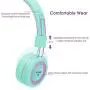 NIVAVA K8 Kids Headphones for Children Boys Girls Teens Wired Foldable Lightweight Stereo On Ear Headset for iPad Cellphones Computer MP3/4 Kindle Airplane School(Green/Purple)