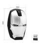 Avengers Endgame Iron Man Mouse Wireless Mouse Ergonomic 2.4 G Portable Mobile Computer Click Silent Mouse Optical Mice with USB Receiver Gaming Mouse (Silver)