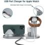 LUKKAHH Wireless Charger, 4 in 1 Wireless Charging Station for Apple Watch and Airpods Pro, Charger Stand for Multiple Devices, Qi Fast Wireless Charging Dock for iPhone 11/11 Pro Max/X/XS/XS/8/8 Plus