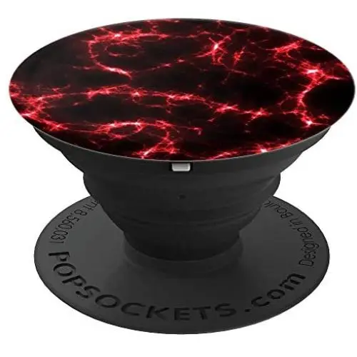 Red and Black Lightning - Design Series PopSockets Grip and Stand for Phones and Tablets Red and Black Lightning - Design Series PopSockets Grip and Stand for Phones and Tablets