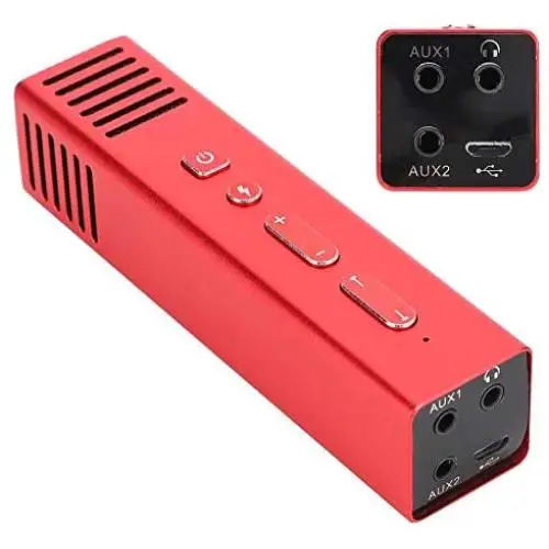 eboxer-1 Aluminum Full CNC Phone Mic Portable Voice Amplifier Mini Voice Changer for for Sound(red)