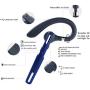 Reaton Bluetooth Headset, Phone Wireless Bluetooth Earpiece W/Noise Cancelling Mic,10-Hr Playing Time, Hands Free Wireless Headphone for Cell Phone-Compatible with iOS, Android-Blue