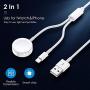 [2020 Latest] Watch Charger, Magnetic Cable for Apple Watch 5/4/3/2/1, 2in1 Wireless Charging Cable for Apple Watch Series 5/4/3/2/1 and iPhone11/11 Pro/11 Pro Max/XR/XS/XS Max/X/8/8P