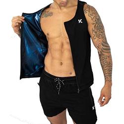 Kewlioo Mens Heat Trapping Zipper Sweat Enhancing Vest