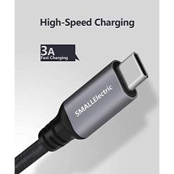 5Pack 10ft USB C Cable, Extra Long USB A to USB-C 10foot Type C Fast Charging Cable Compatible Samsung Galaxy S10 20 9 8 Plus a10e,Braided Rapid Charger Cord for Note 10 9 8,LG V50 V40 G8 G7(Black)