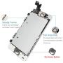 Mobkitfp for iPhone SE Screen Replacement with Camera White for A1662,A1723,A1724, Compatible with iPhone 5SE Screen Replacement Digitizer LCD Touch Display, Pre-Assembled with Camera, Ear Speaker