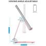 Foldable Cell Phone Stand, OMOTON Adjustable Aluminum Desktop Phone Holder Cradle Dock Compatible with iPhone Se 2/11 Pro Max/11 Pro/11, Samsung Note 10 Plus/S20 and Other Devices (4-9.7"), Rose Gold