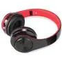 Wireless Headset with Mic, Foldable Bluetooth Headphone with 3.5mm Audio Jack, Built-in Noise Cancelling Microphone, Support for Plug-in Card, for PC, Phone(Black+red)