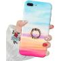 J.west iPhone 8 Plus Case,iPhone 7 Plus Case, Slim Fit Soft Silicone Bumper Protective Shock-Absorption Anti-Scratch Case Back Cover with Stand for iPhone 7/8 Plus 5.5 inch (Cloud)