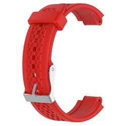 ECSEM Replacement Band Compatible with Garmin Forerunner 25 GPS Running Watch Wristband Fitness Tracker for Smartphone(Female Strap) (Red)