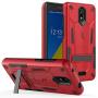 Phonelicious Radiant Core Cricket Icon Smartphone Case with kickstand Heavy Duty Rugged Slim Durable Hybrid Dual Layer Shockproof Phone Cover Compatible Cricket Icon (Red)