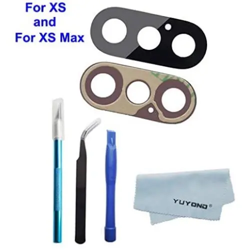 YUYOND OEM Original Back Rear Camera Glass Lens Replacement for iPhone Xs and for iPhone Xs Max with Adhesive Pre-Installed + Tools Kit + Clean Cloth YUYOND OEM Original Back Rear Camera Glass Lens Replacement for iPhone Xs and for iPhone Xs Max with Adhesive Pre-Installed + Tools Kit + Clean Cloth