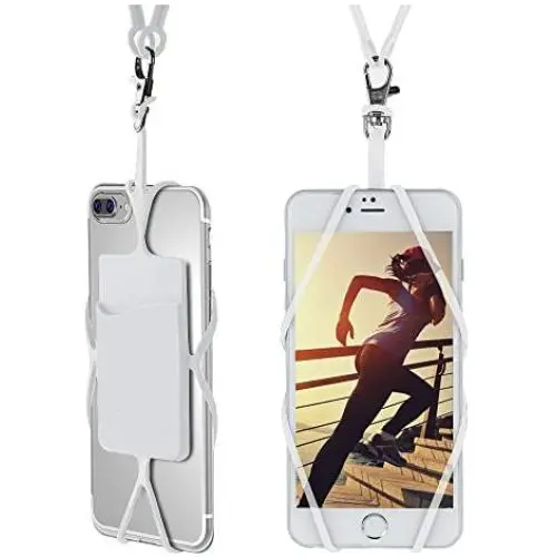 Gear Beast Universal Cell Phone Lanyard Compatible with iPhone, Galaxy & Most Smartphones Includes Phone Case Holder with Card Pocket, Silicone Neck Strap Gear Beast Universal Cell Phone Lanyard Compatible with iPhone, Galaxy & Most Smartphones Includes Phone Case Holder with Card Pocket, Silicone Neck Strap