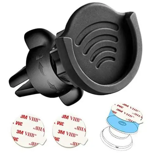 Air Vent Phone Holder for Socket Mount, pop-tech 360° Rotation Vent Clip Car Mount Silicone with Adjustable Switch Lock for Collapsible Grip/GPS Navigation & 3M Sticky Adhesive for Expanding Stand Air Vent Phone Holder for Socket Mount, pop-tech 360° Rotation Vent Clip Car Mount Silicone with Adjustable Switch Lock for Collapsible Grip/GPS Navigation & 3M Sticky Adhesive for Expanding Stand