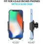 VICSEED Easy Car Phone Mount, Upgraded Air Vent Phone Holder for Car, Handsfree Cell Phone Car Mount Fit for iPhone SE 9 11 Pro Max XR Xs Max Xs X 8 7 6 Plus, Samsung Note 10 S20 S10 S9 LG Google Etc.