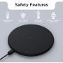 Wireless Charger Fast Qi Certified, 10W Max Wireless Charging Pad for iPhone 11/11 Pro/11 Pro Max/XS MAX/XR/XS/X/8 Plus, Samsung Galaxy S20/Note 10/S10/9/S9/S8, AirPods Pro (No AC Adapter)