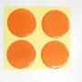 Orange Round Circle x4 Reflective Domed Decals Safety Reflector Night Gloss 3D Gel Rear Resin Motorcycle Sticker Badge Reflector Bike Bicycle Car Helmet Trunk Tailgate Self Adhesive Decal Mobile Phone Laptop Notebook Mac