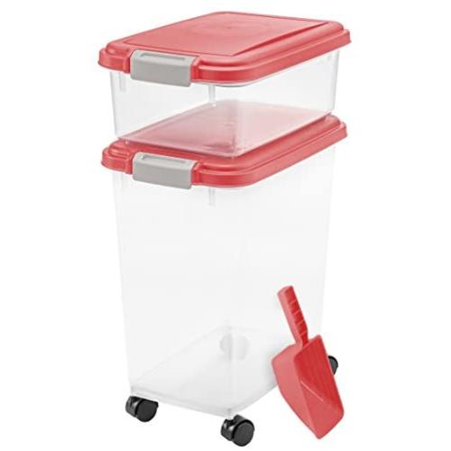 IRIS USA, Inc. 3- Piece Airtight Pet Food Storage Container Combo