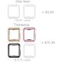 Tranesca 4 Pack Apple Watch case with Built-in HD Clear Ultra-Thin TPU Screen Protector Cover for Apple Watch Series 2 and Apple Watch Series 3 38mm - 4 Pack (Clear+Black+Gold+Rose Gold)