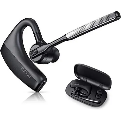 TOKSEL Bluetooth Earpiece V5.0 with Dual Mic Noise Cancelling Bluetooth Headset for Cell Phones, 8Hrs Talktime, Mute Button, Hands-Free Earphones Compatible iPhone Android Driving/Business/Office TOKSEL Bluetooth Earpiece V5.0 with Dual Mic Noise Cancelling Bluetooth Headset for Cell Phones, 8Hrs Talktime, Mute Button, Hands-Free Earphones Compatible iPhone Android Driving/Business/Office