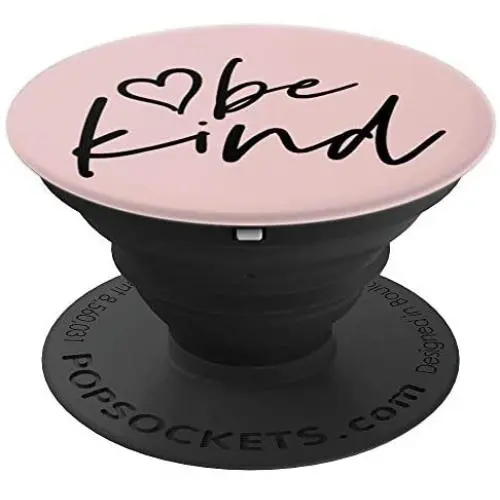 Be Kind | Inspirational and Motivational Quote Pink PopSockets Grip and Stand for Phones and Tablets Be Kind | Inspirational and Motivational Quote Pink PopSockets Grip and Stand for Phones and Tablets