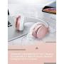 Over Ear Bluetooth Headphones, WXY Girls Wireless Headset V5.0 with Built-in Mic, Micro TF, FM Radio, Soft Earmuffs & Lightweight for iPhone/Samsung/PC/TV/Travel(Rose Gold)