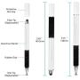 Capacitive Disc Stylus Pens, 2 in 1 Universal Stylist Pens for All Capacitive Touch Screens Cell Phones, iPad, Tablet, Laptops with 6 Replacement Tips by Domiy (Black/White)