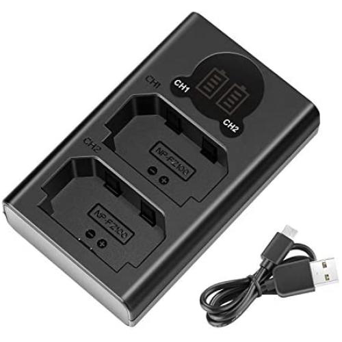 Neewer Dual USB Charger for Sony NP-FZ100 Battery, Compatible with Sony A9 A7III A7RIII Cameras, Designed with LCD Display, Versatile Charging Options