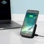 Qi Certified Wireless Charging Pad - Metal Stand - Attractive Design - 5W/7.5W/10W Power - for iPhone 11 Pro Max, Samsung Galaxy S11, Other Wireless Charging Enabled Devices - Effortless Charging