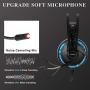 Ps4 PC Gaming RGB Headset with Microphone 2in1 Adapter Cosbary Compatible with Xbox One/Mac/Switches/Laptop Stereo Gaming LED Headphone 40mm Super Bass Driver Over Ear Noise Cancelling mic(Black)