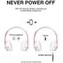 Picun Wireless Headphones 25 Hours Playtime Girls Romantic LED Bluetooth V5.0 Headphones, Hifi Bass Foldbale Headset with HD Mic, Soft Earmuff, Wired & TF Mode for Kids Women(Rose Gold)