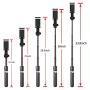 EMFOCE 3&1 Selfie Stick Phone Tripod Portable Metal Stabilizer with Remote Control Tripod for iPhone 11 Xs Xr 6 7 8 10 Plus Pro Note 8 9 10 Galaxy S7 S9 S10 Plus Android iOS Phone Stick