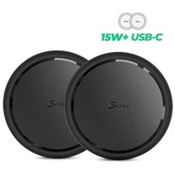 Seneo [2 Pack] 7.5W Qi Fast iPhone Wireless Charger for iPhone SE/11/11 Pro Max/XR/XS/X/8/8P/Airpods Pro, 10W Wireless Charging Pad for Samsung Galaxy Note10/10+/Note9/8, S20/S10/S9,15W for LG V30/V40